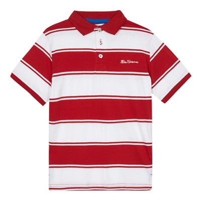 Boys' red and white polo shirt